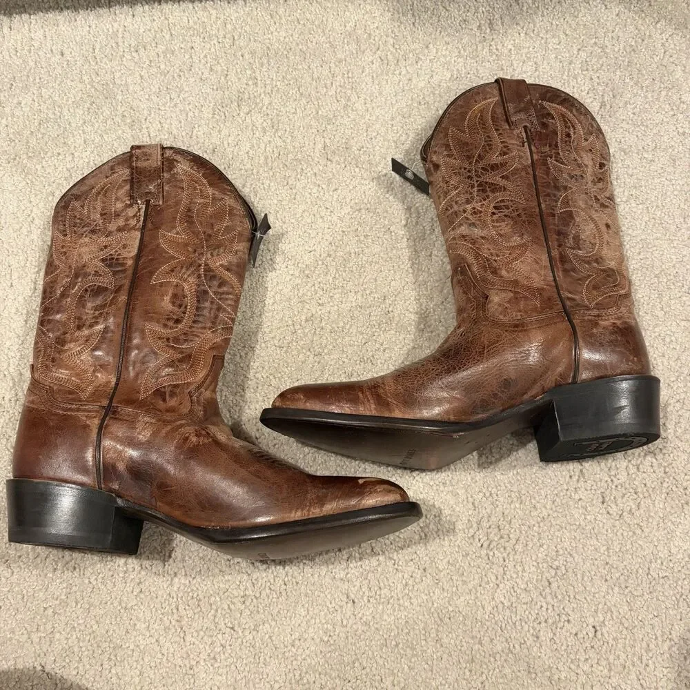Demo Try On NWT Cody James® Men’s Larsen™ Western Boots Distressed Brown Sz 8.5